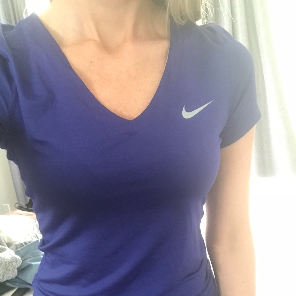 Nike Pro Dri-Fit Blue Workout Top short sleeve